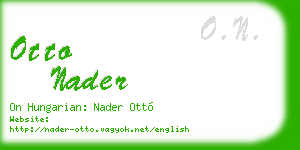 otto nader business card
